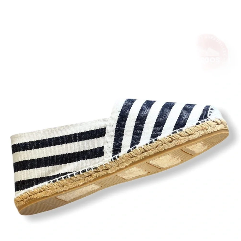 Cousu Main Classic flat Sailor stripes espadrilles